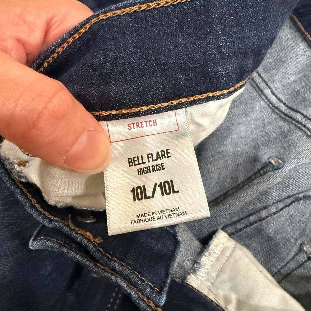 Express Bell Flare High Rise Denim Jeans - Picture 6 of 7